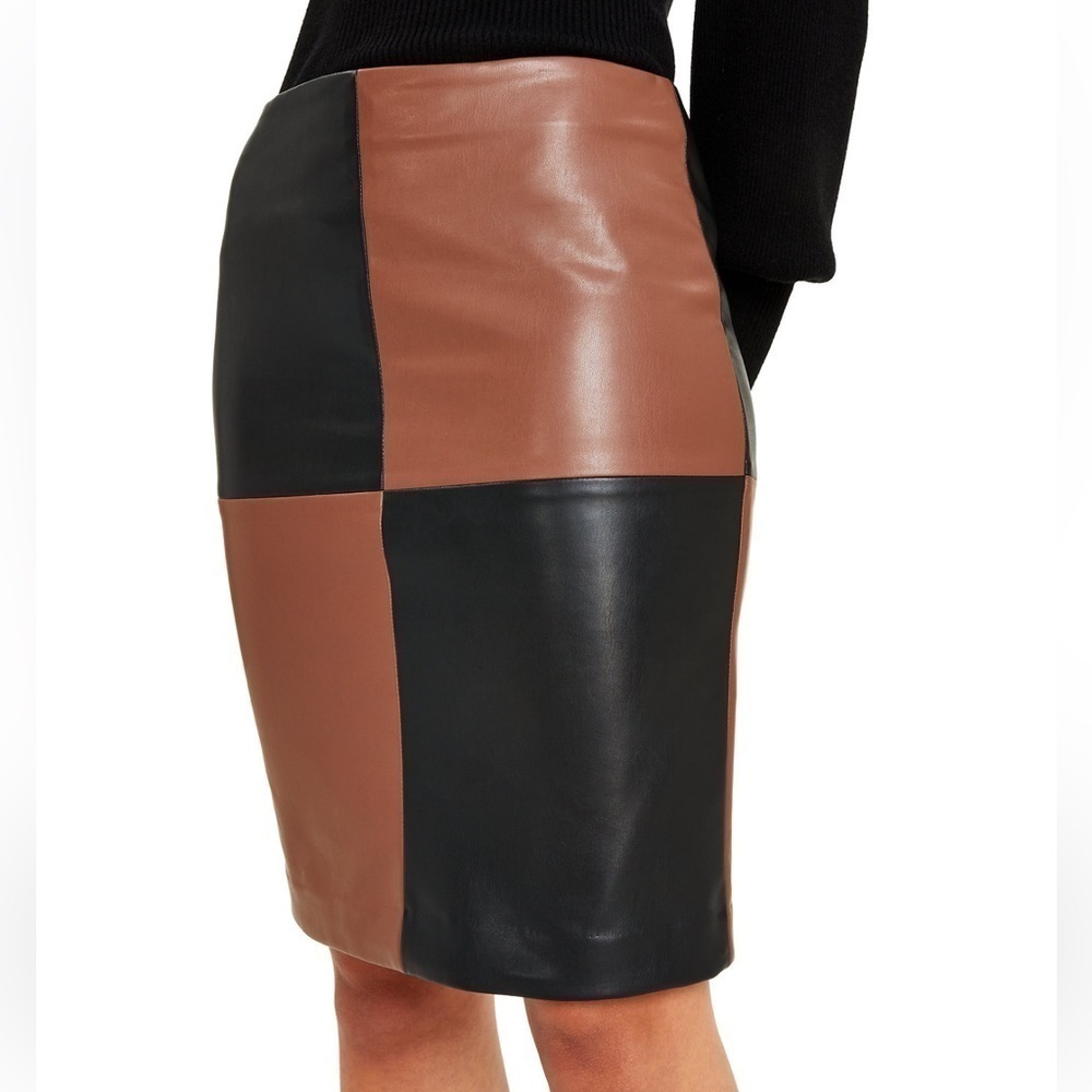 BAR III | Faux Leather Pencil Skirt